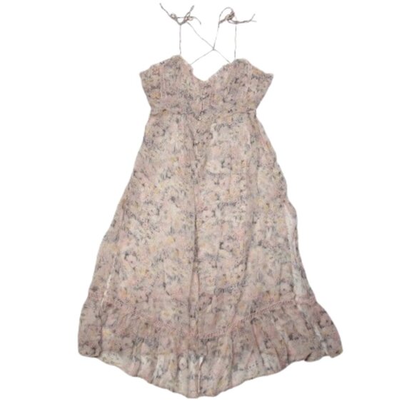 By Anthropologie Sheer Curtain Top Pink Floral Large - Picture 5 of 14